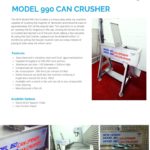 Industrial can crusher brochure from DC Norris