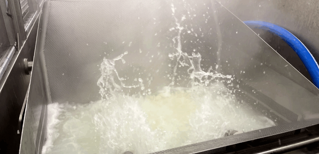 Food manufacturing systems for grain processing being used in food production facility.