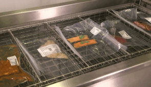 A Sous vide cooking system that has been used for vaccum sealing food products.