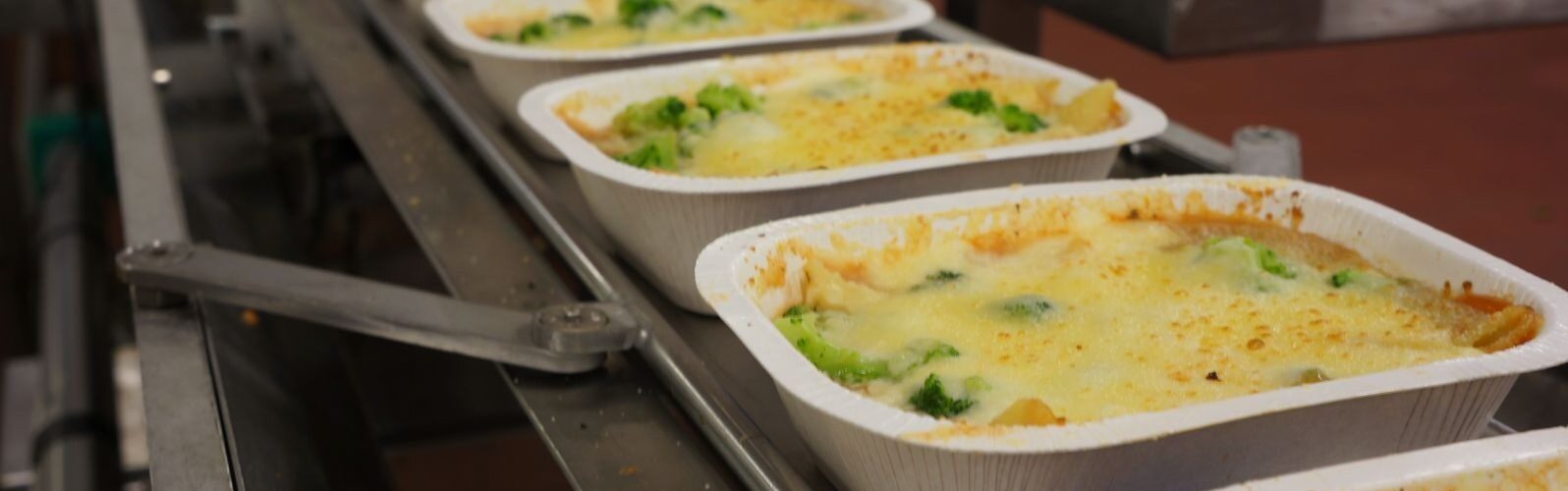 Integrated Industrial Cooking Systems used in commercial food manufacturing for efficient ready meal production and large-scale cooking operations.